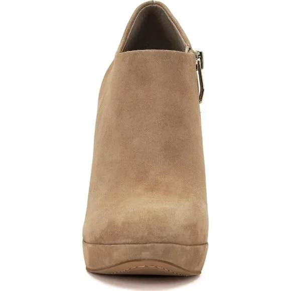 Vince Camuto Women's Tortilla Suede Closed Pointed Toe High Heel Elvin Bootie - Picture 2 of 8